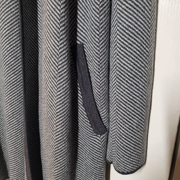 J Crew Factory Vanessa Sweater Jacket Herringbone Gray Open Cardigan Womens XS - Picture 3 of 9